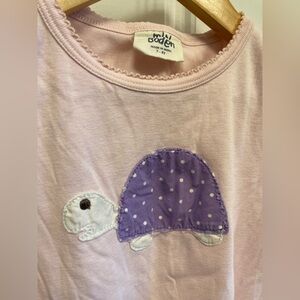 Boden Light Pink Tee with Purple Turtle